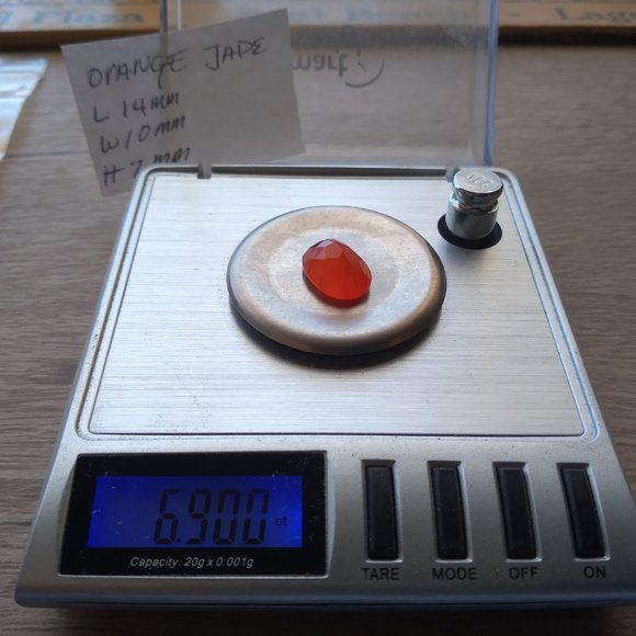 Imported energizing Natural orange jade gemstone imported from Taiwan, - Picture 2 of 4